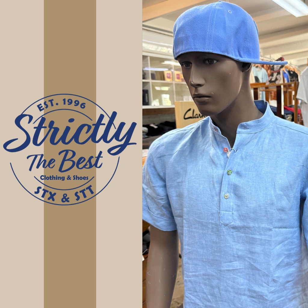 Sky Blue Shirt &amp; Khaki Shorts