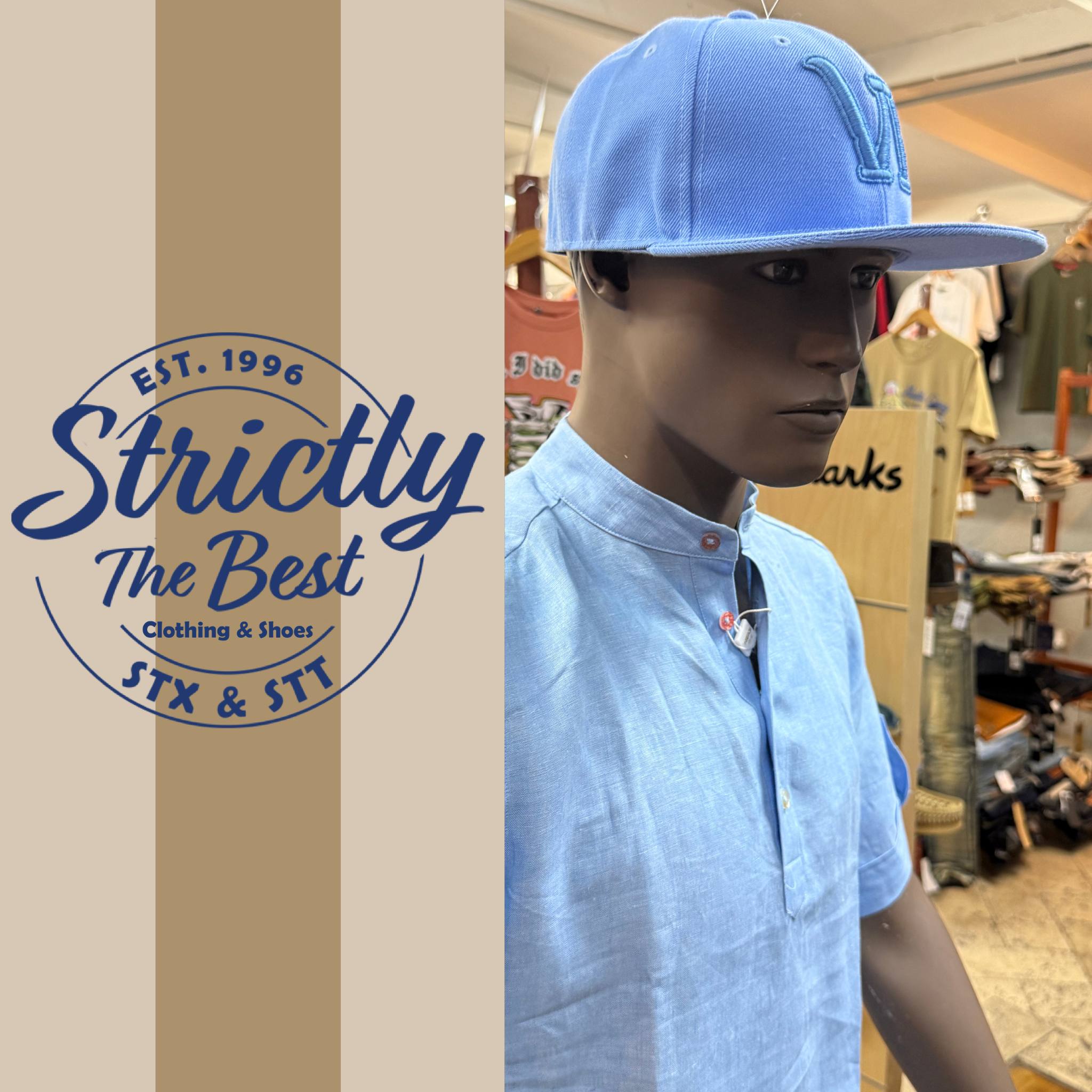 Men’s Caribbean Linen Shirt – Light Blue