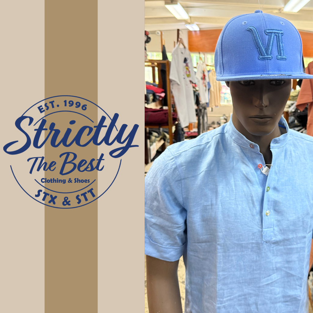 Men’s Caribbean Linen Shirt – Light Blue