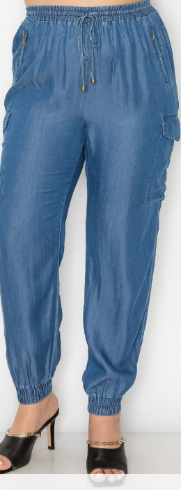 Plus Size Side Pocket Jogger