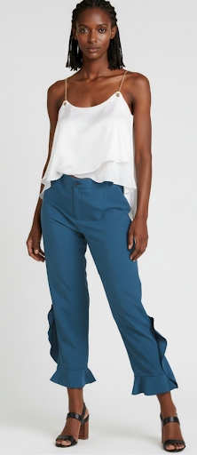 Ocean Chic Ruffle Pants – Elegant, Modern & Stylish