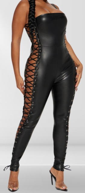 Faux Leather Jumpsuit