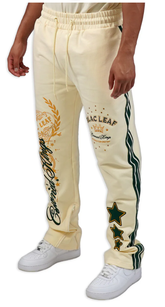 BLAC LEAF – Crowned Kings Jogger (Cream)
