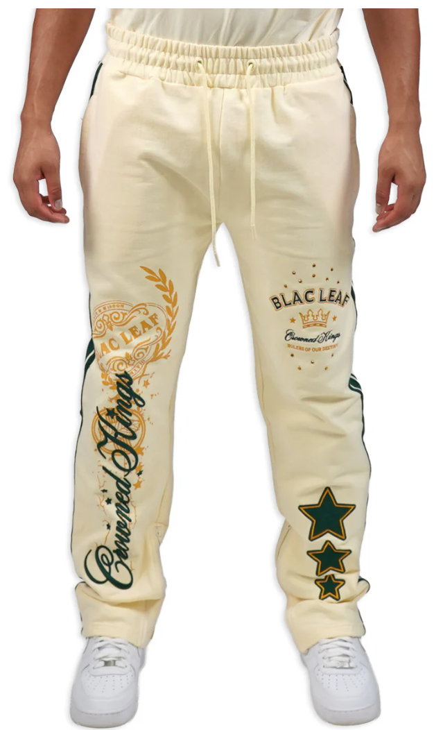 BLAC LEAF – Crowned Kings Jogger (Cream)