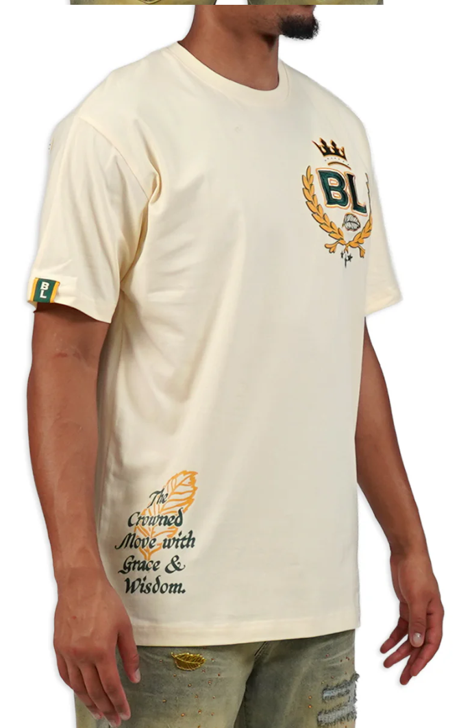 BLAC LEAF – Crowned Kings Tee (Cream)