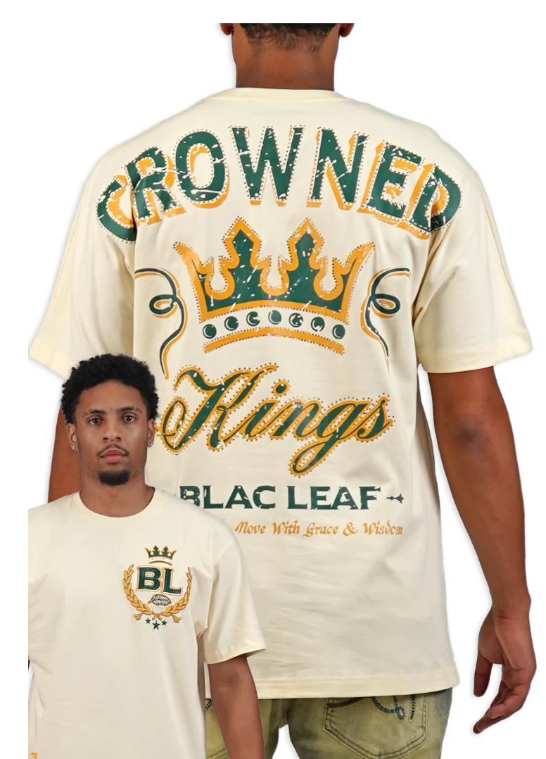 BLAC LEAF – Crowned Kings Tee (Cream)