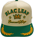 BLAC LEAF – Crowned Kings Snapback (Cream/Green)