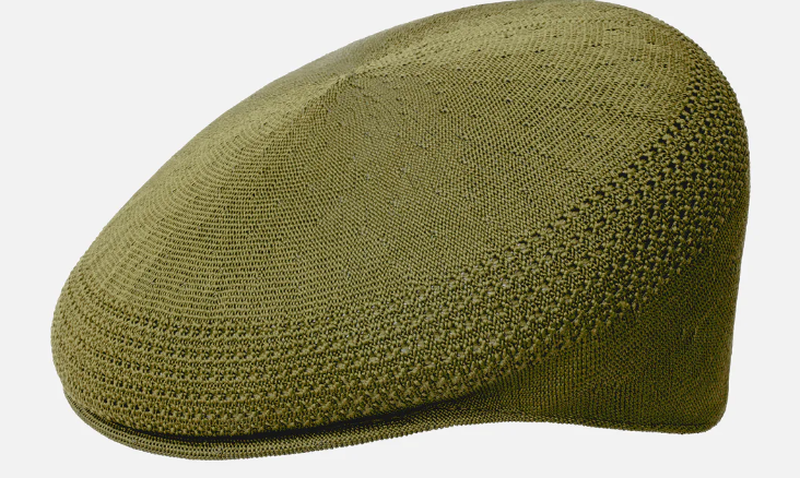 Kangol – Textured Flat Cap (Olive)
