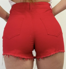 Red Glam Fringe Shorts – Bold &amp; Sparkling Style