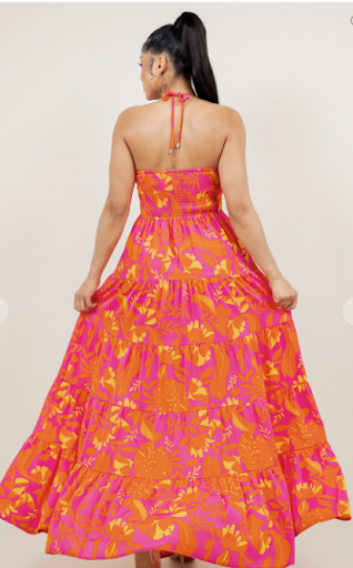 Sunset Tropic Maxi Dress – Bold, Elegant &amp; Island Inspired